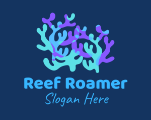 Colorful Coral Reef logo design