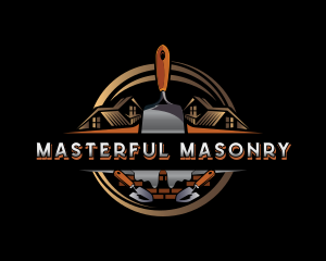 Construction Trowel Masonry logo design