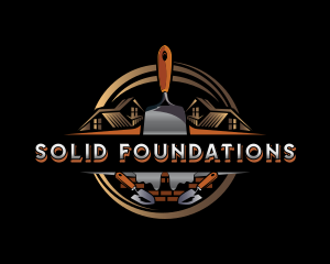 Construction Trowel Masonry logo design