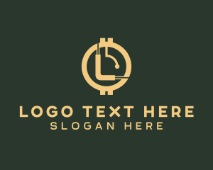 Gold Cryptocurrency Letter L logo