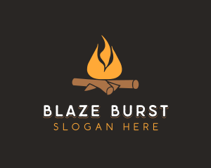 Bonfire Outdoor Flame logo design