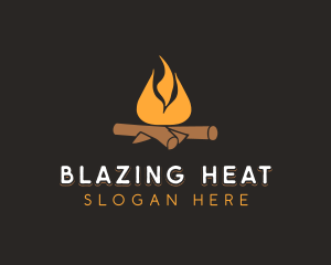 Bonfire Outdoor Flame logo design