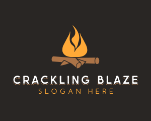 Bonfire Outdoor Flame logo design