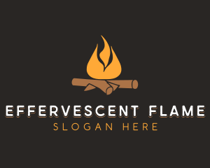 Bonfire Outdoor Flame logo design