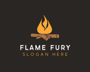 Bonfire Outdoor Flame logo design