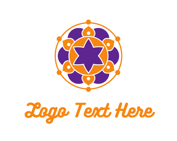 Purple Orange logo example 2
