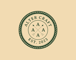 Hipster Arrows Rope Studio logo design