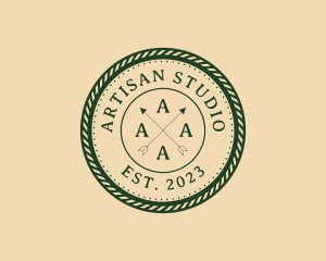 Hipster Arrows Rope Studio logo design