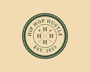 Hipster Arrows Rope Studio logo design