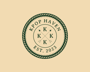 Hipster Arrows Rope Studio logo design