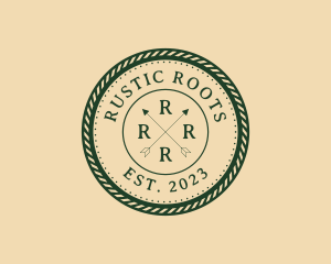 Hipster Arrows Rope Studio logo design