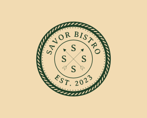 Hipster Arrows Rope Studio logo design