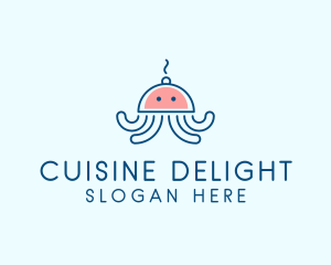 Squid Cloche Cooking logo design