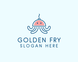 Squid Cloche Cooking logo design