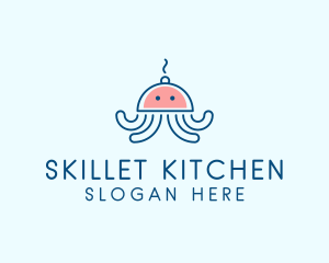 Squid Cloche Cooking logo design