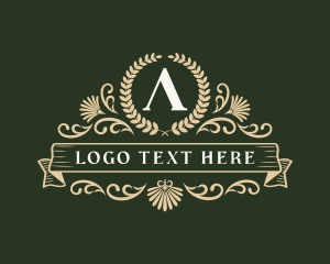 Lambda Symbol Floral Ornament logo