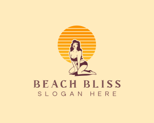 Woman Swimwear Beauty logo design