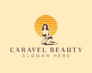 Woman Swimwear Beauty logo design