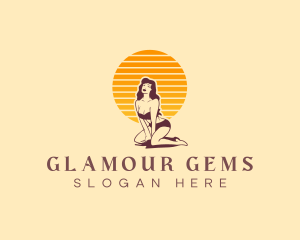 Woman Swimwear Beauty logo design