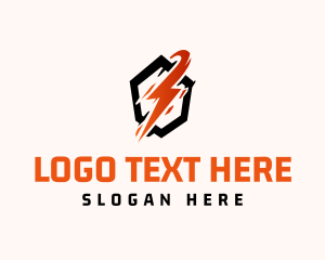 Lightning Bold Hexagon logo