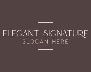 Elegant Luxury Wordmark logo design