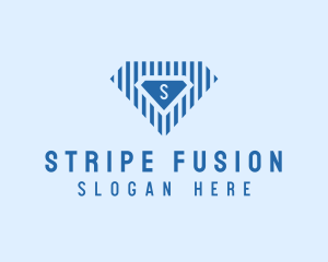 Stripe Diamond Jewel logo design