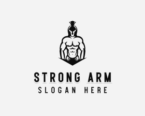 Strong Warrior Man logo design