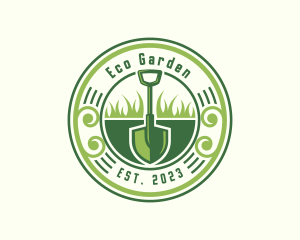 Shovel Gardening Eco logo design