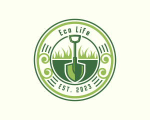 Shovel Gardening Eco logo design