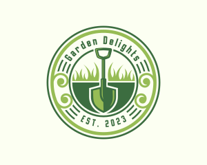 Shovel Gardening Eco logo design