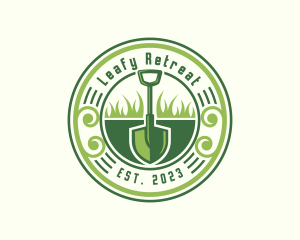 Shovel Gardening Eco logo design