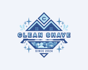 Pressure Washer Cleaning logo design