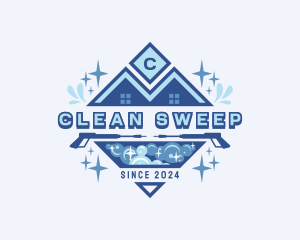 Pressure Washer Cleaning logo design