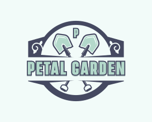 Lawn Gardening Shovel logo design