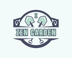 Lawn Gardening Shovel logo design