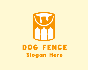 House Fence Paint Bucket logo