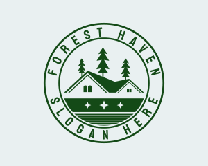 Forest House Badge logo design