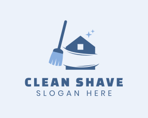 Broom Housekeeper Clean logo design