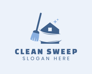 Broom Housekeeper Clean logo design