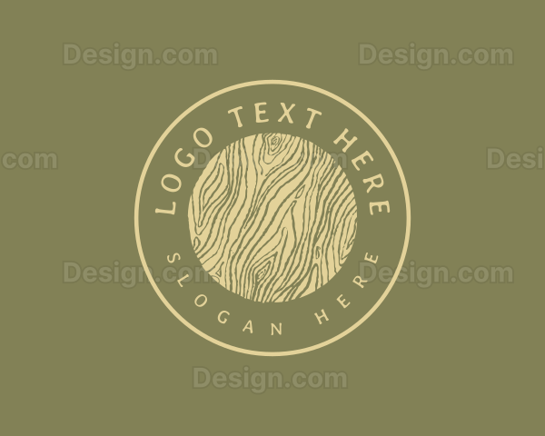 Lumberjack Woodwork Circle Logo