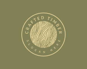 Lumberjack Woodwork Circle logo design