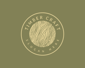 Lumberjack Woodwork Circle logo design