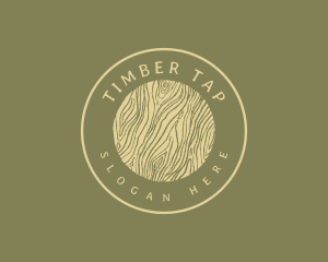 Lumberjack Woodwork Circle logo design