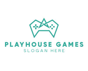 Gaming Polygon Controller logo design