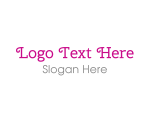 Curly Pink  Typeface logo