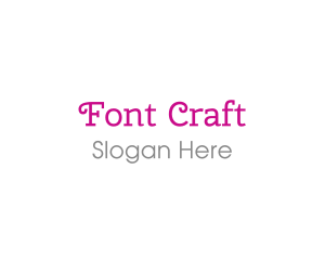 Curly Pink  Typeface logo design