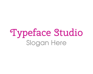 Curly Pink  Typeface logo design