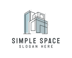 Residential Space Building Realty logo design