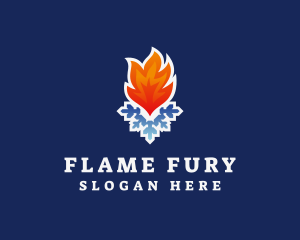 Snow Flame Ventilation logo design