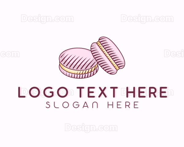 Macaroon Pastry Dessert Logo